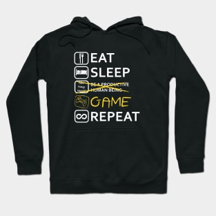 Eat Sleep Game and Repeat Hoodie